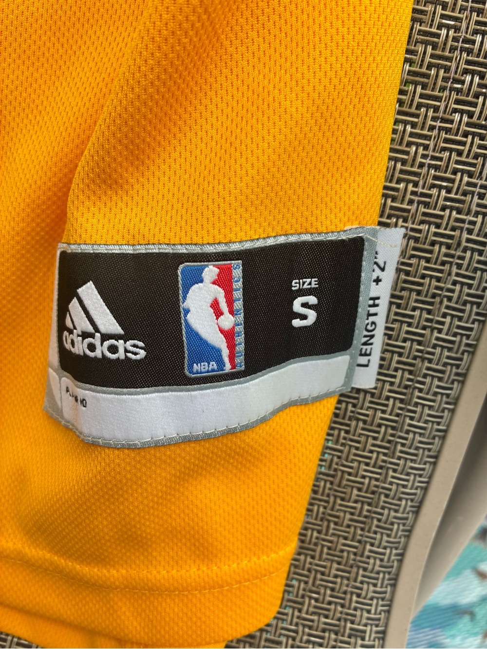 adidas Gold and Wine Red Cleveland Basketball Jersey - Picture 3 of 4